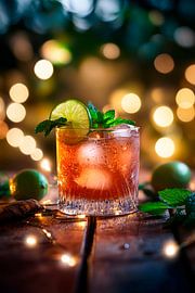 Cocktail rafraîchissant au citron vert sur Poster Art Shop