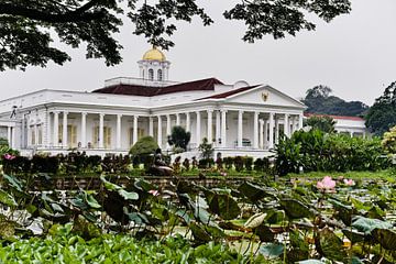 Het presidentieel paleis in Bogor in zijn groene omgeving van Frank Photos