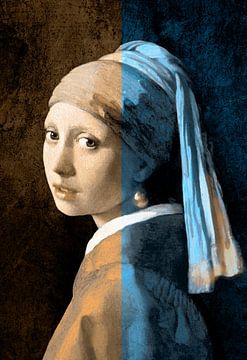 Girl with Pearl Earring – The Split Colours Edition van Marja van den Hurk