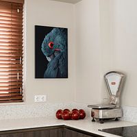 Photo de nos clients: Aras bleu avec des couleurs vintage par Designer, sur ArtFrame