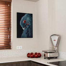 Kundenfoto: Blauer Ara mit Vintage-Farbschema von Designer, als ArtFrame