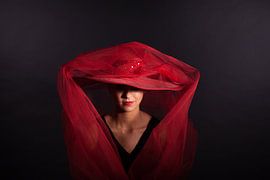 Lady in red