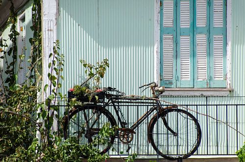 bike on the balcony