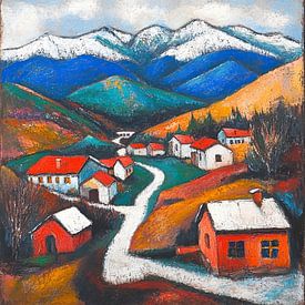 Bulgarien Kunst von Abstraktes Gemälde