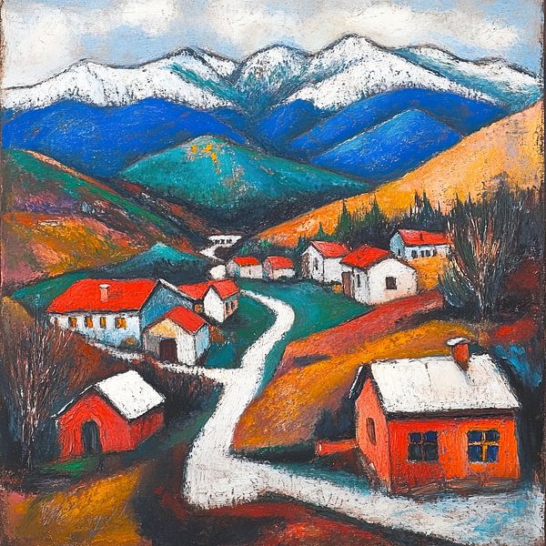Bulgarien Kunst von Abstraktes Gemälde
