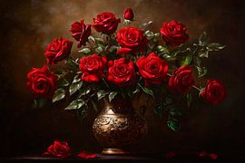 Red rose splendour by Poster Art Shop