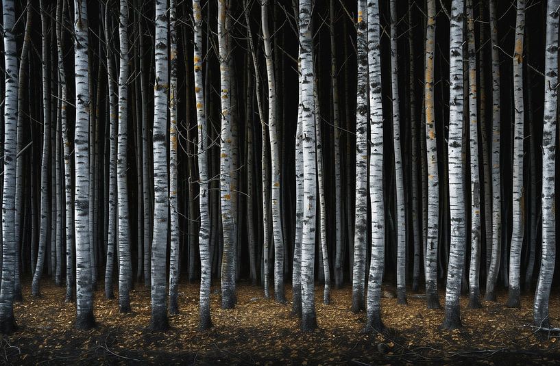 Verzauberter Wald im Orangenschimmer von fernlichtsicht