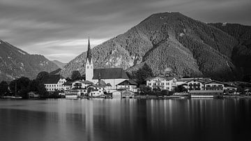 Rottach-Egern in schwarz-weiß