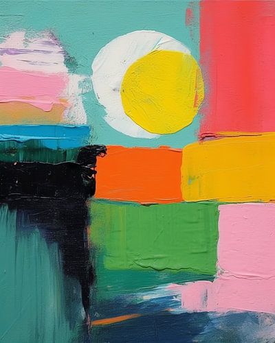 Verspielt und abstrakt in Pastellfarben