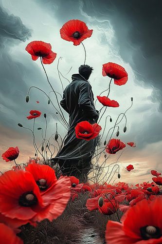 klaproos fantasie waterverf