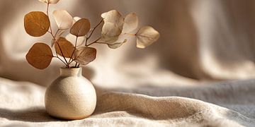 Golden leaves in light