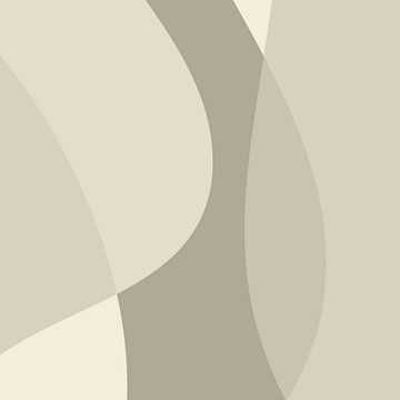 Abstracte organische vormen in neutrale kleuren nr. 7 van Dina Dankers