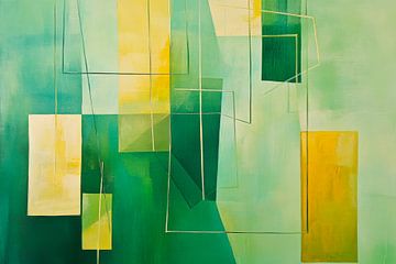 Grüner Traum – Abstrakte Komposition von Poster Art Shop