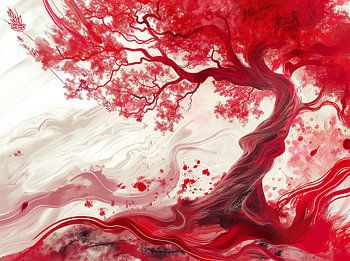 Wind song in crimson branches