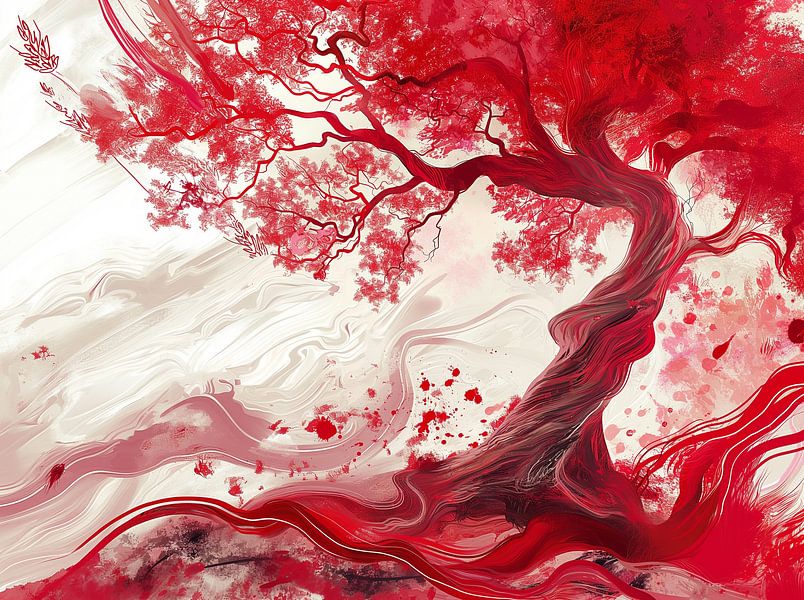 Wind song in crimson branches by artefacti