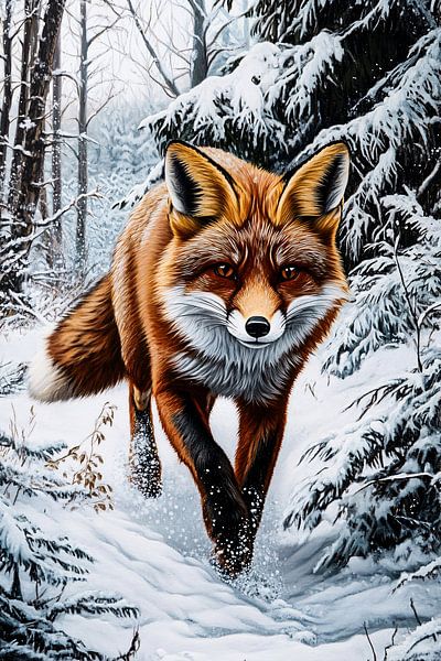 Fox in a winter landscape by Imperial Art House