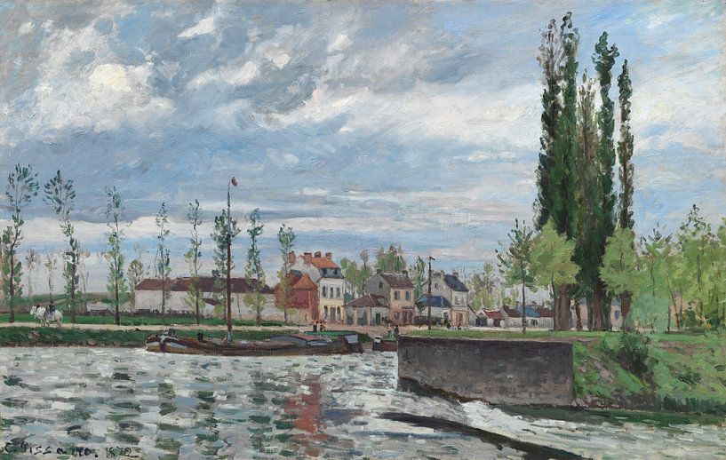 De sluis bij Pontoise, Camille Pissarro van Meesterlijcke Meesters