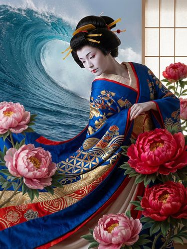 Japanse kunst tradioneel Geisha