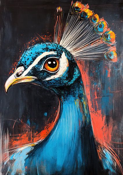 Peacock Plume van De Mooiste Kunst