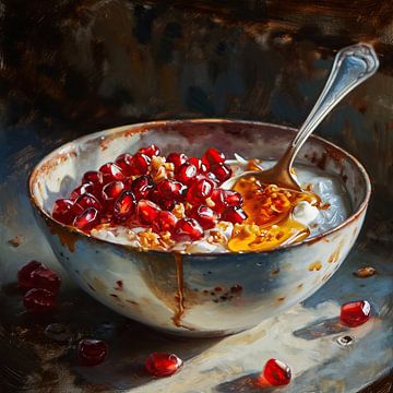 Yoghurt Bowl met Granaatappel van ARTEO Schilderijen