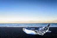 Iceberg block shape on the Jokulsarlong lava beach during sunset by Sjoerd van der Wal Photography thumbnail