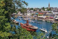 View of the port of Douarnenez Brittany