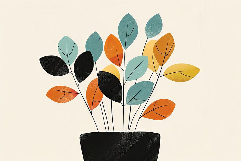 Kleurrijke planten van Poster Art Shop