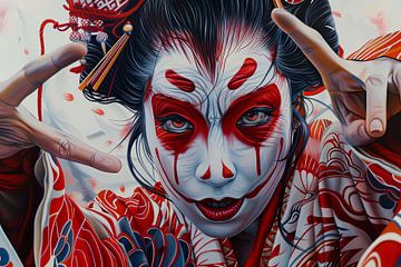Japanse Kabuki theater speler van Egon Zitter