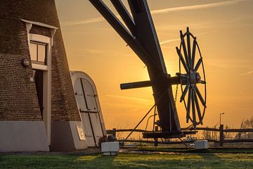 Zonsondergang bij de Mallemolen in Gouda