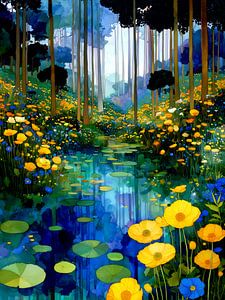 Forest by Klimt style 3