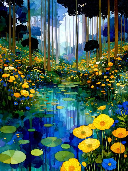 Wald von Klimt Stil 3 von JBJart Justyna Jaszke