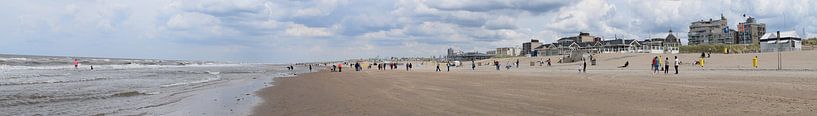 Strand van Noordwijk aan Zee Nederland Panorama van Hendrik-Jan Kornelis