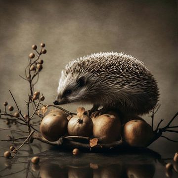 Still Life With Hedgehog by Jacky