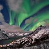 Aurora Borealis oder Nordlicht ueber Winterlandschaft von Jürgen Ritterbach