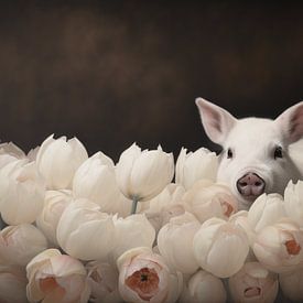 Snouts 'n' Tulips: A Piglet's Paradise by Eye Candy Galore
