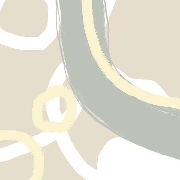 Moderne abstracte kunst - Lijnen en vormen 3 van Dina Dankers
