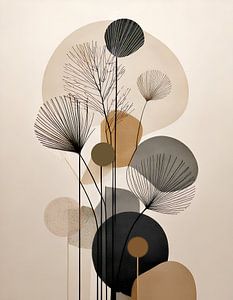Blumenarrangement im Japandi-Stil