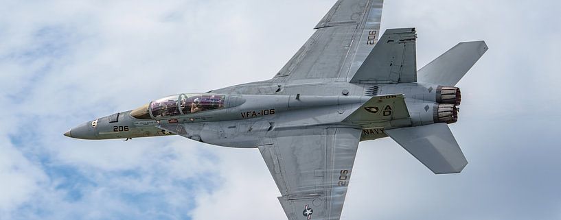 Vorbeiflug des F-18 Rhino Demo Teams der US Navy. von Jaap van den Berg