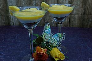 Ananas-Joghurt-Dessert im Glas