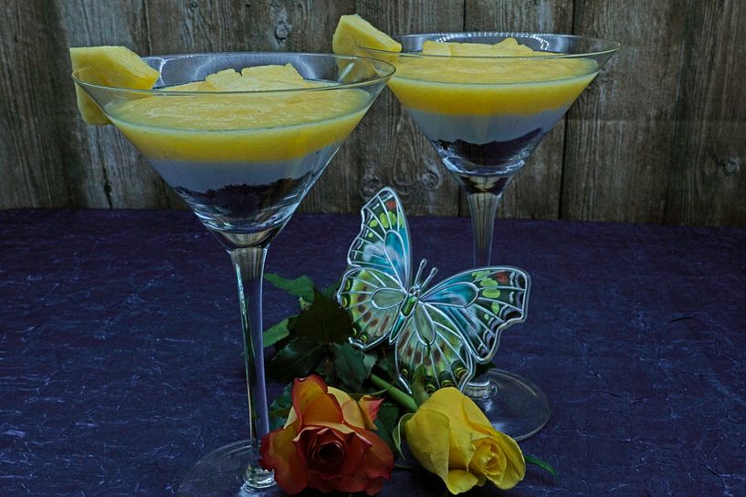 Ananas-Joghurt-Dessert im Glas von Babetts Bildergalerie