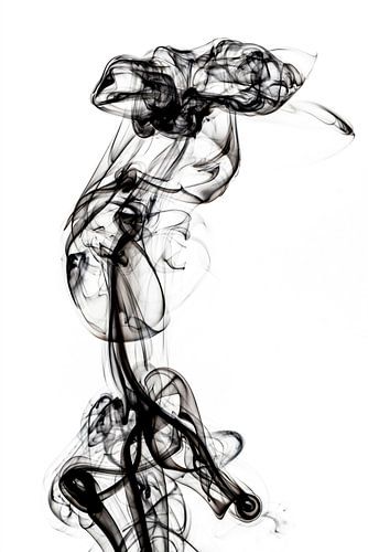 Abstracte zwarte rook - Chimera vrouw