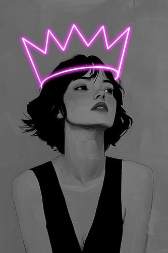 Königin in Neonpink