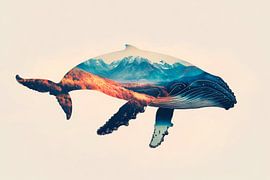 Wal mit Landschaft von Poster Art Shop