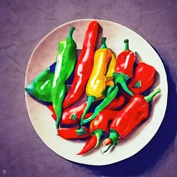 Spicy peppers by Ingrid A.U. Motzheim