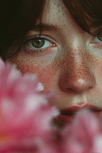 Kunst Frau mit Blumen