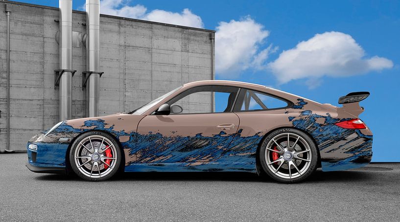 Porsche 911 GT3 Typ 997 Art Car in blue-bisque von aRi F. Huber