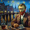 Vincent van Gogh with coffee by Digital Art Nederland