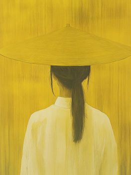 Femme asiatique avec Nón lá