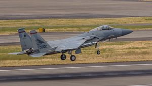 Start der F-15C Eagle der Air National Guard.