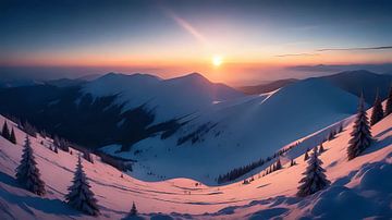 Glühende Gipfel im Abendlicht